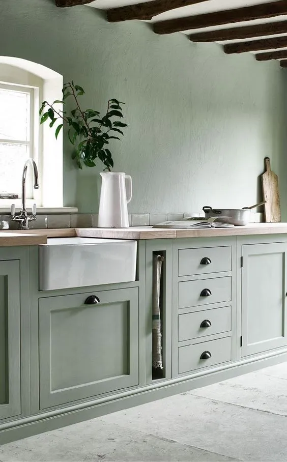 12025 blue white green kitchen overview