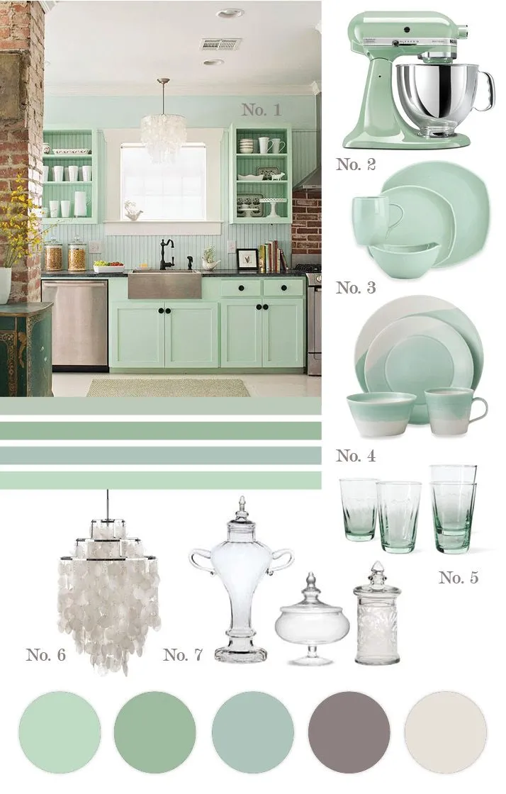 12135 light green kitchen farmhouse
