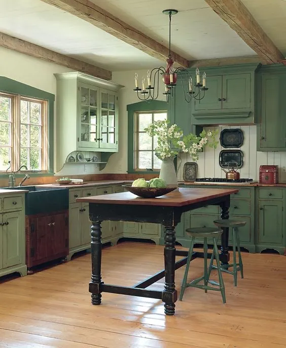 12135 light green kitchen natural light