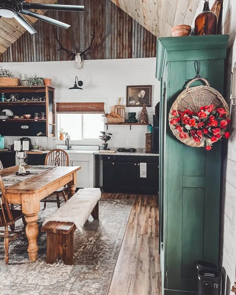 12139 western kitchen leather accents