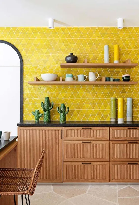 12162 yellow cabinets brown countertops