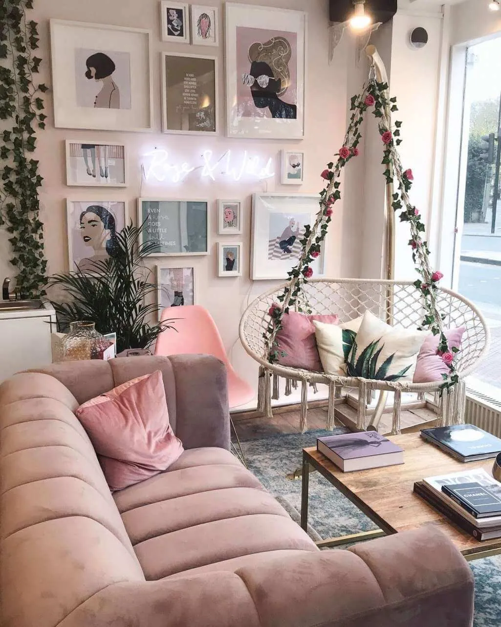 12223 green cabinets pink accents