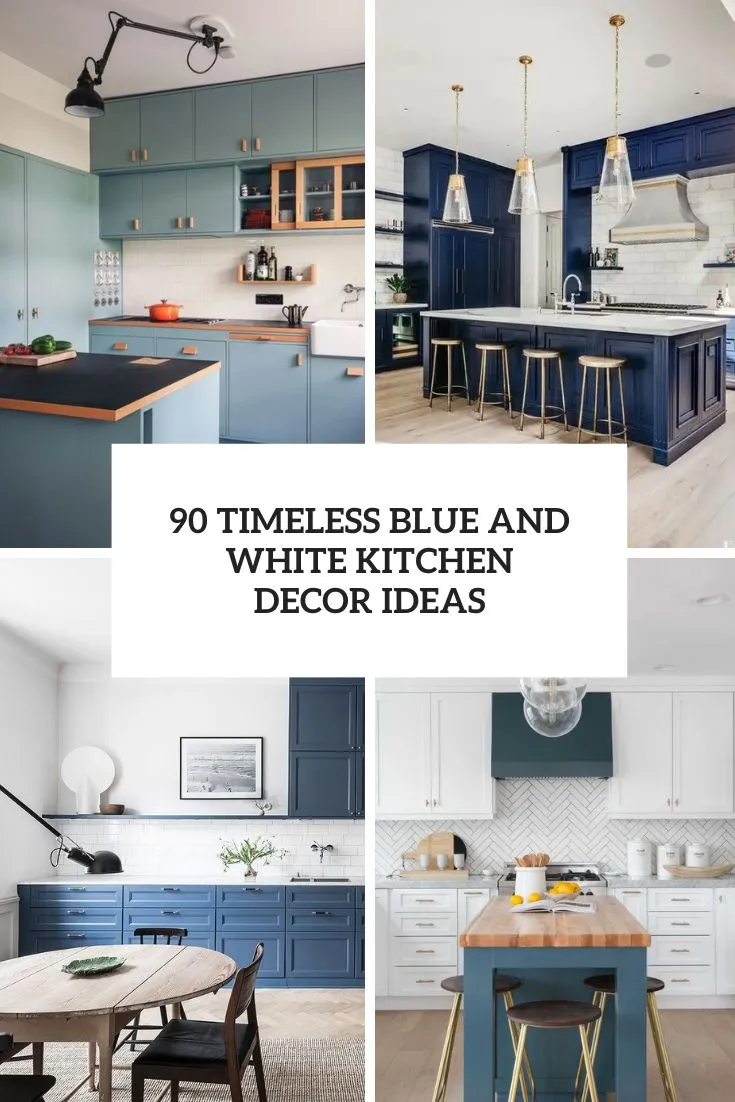 12242 traditional blue white kitchen